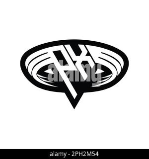 PX Logo letter monogram with triangle shape design template isolated on ...