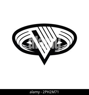 QW Logo monogram letter with triangle shape slice isolated outline ...