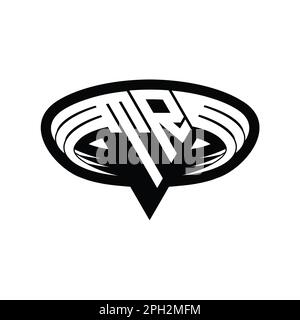 TR Logo monogram letter with triangle shape slice isolated outline ...