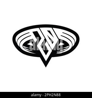 ZO Logo monogram letter with triangle shape slice isolated outline ...
