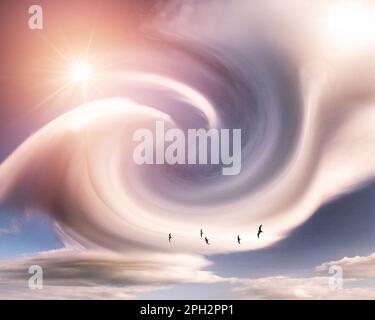 DIGITAL CONCEPT:  Cyclone Eurydice Stock Photo