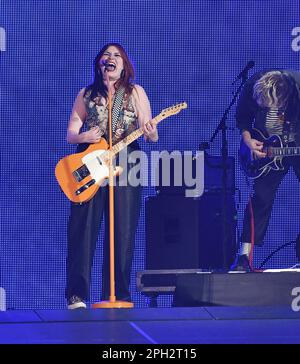 Las Vegas, USA. 24th Mar, 2023. LAS VEGAS, NEVADA - MARCH 24: (Editorial Use Only) Gayle performs onstage during the 'Taylor Swift | The Eras Tour' at Allegiant Stadium on March 24, 2023 in Las Vegas, Nevada. Photo: Casey Flanigan/imageSPACE/Sipa USA Credit: Sipa USA/Alamy Live News Stock Photo