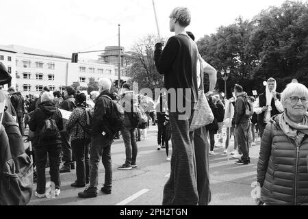 Berlin Brandenburger Tor, Marsch fuer das Leben. March for Life Stock Photo