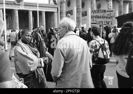 Berlin Brandenburger Tor, Marsch fuer das Leben. March for Life Stock Photo