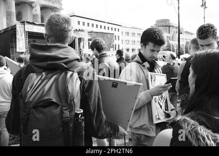 Berlin Brandenburger Tor, Marsch fuer das Leben. March for Life Stock Photo