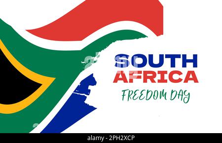 South Africa Freedom Day Afrikaans Vryheidsdag is a public holiday in South Africa celebrated on 27 April. Background, poster, card, banner design. Ve Stock Vector