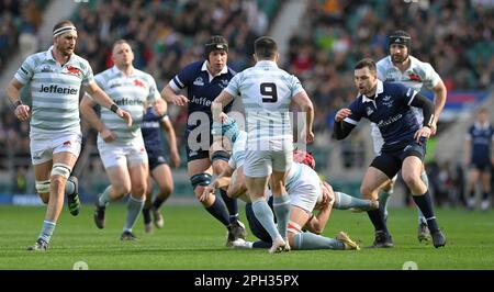 LONDON, ENGLAND March 25: Oxford University vs Cambridge University Men's Varsity match at Twickenham Stadium on Saturday March 25-2023 in London, England. Stock Photo