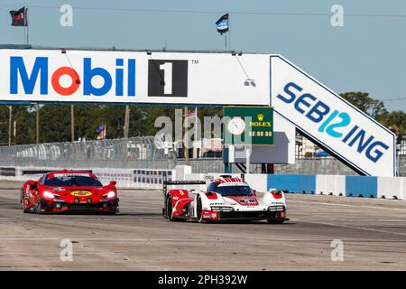 Sebring, Vereinigte Staaten. 16th Mar, 2023. Porsche 963, Porsche Penske Motorsport (#6), Dane Cameron (USA), Mathieu Jaminet (F), Nick Tandy (UK) Credit: dpa/Alamy Live News Stock Photo