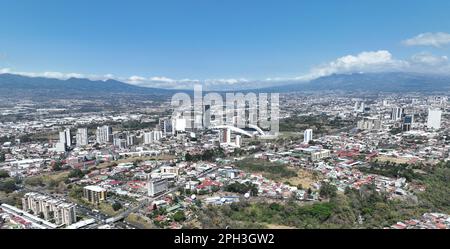 La Sabana Park, Costa Rica National Stadium (Estadio Nacional de Costa Rica) and Dowtown San Jose, Costa Rica Stock Photo