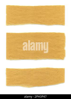 Collection of various pieces of note paper on white background Stock Photo
