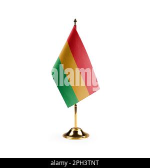 Small national flag of the Bolivia on a white background. Stock Photo