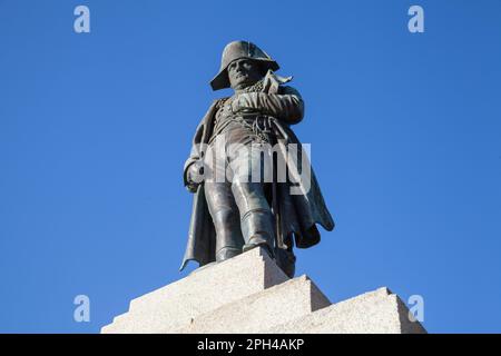 The Monument to Napoleon I in the Place d'Austerlitz, Ajaccio, Corse-du-Sud, Corsica. Stock Photo