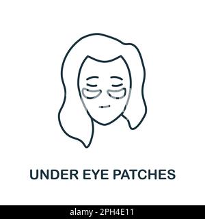 Under Eye Patches line icon. Simple element from skin care collection. Creative Under Eye Patches outline icon for web design, templates, infographics Stock Vector