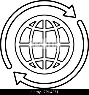 Global Communication icon. Flat style vector EPS use in infographics,web design, presentations and on printed materials. Stock Vector