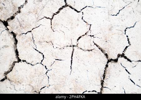 Close up of soil of dry cracked desert. Global warming concept. High quality photo Stock Photo