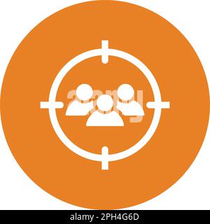 Target Customer icon symbol for use on mobile apps, print media and web design or any type of design projects. Stock Vector