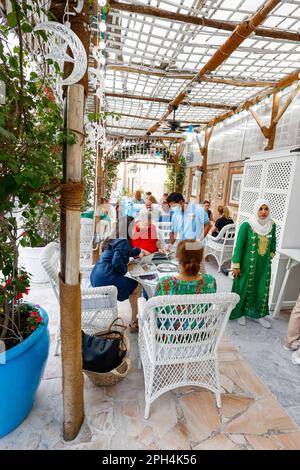 Arabian Tea House, Al Fahidi Historical District, Dubai, UAE. Stock Photo