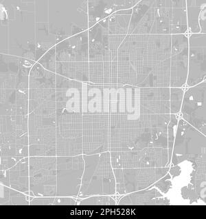 Map of Springfield city, Illinois. Urban black and white poster. Road map image with metropolitan city area view. Stock Vector