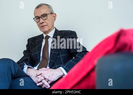 Frank Vandenbroucke est ministre federale de la sante publique  Frank Vandenbroucke is the belgian federal health minister Stock Photo