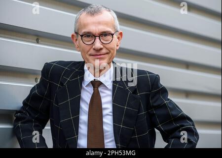 Frank Vandenbroucke est ministre federale de la sante publique  Frank Vandenbroucke is the belgian federal health minister Stock Photo