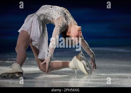 Saitama, Japan. 26th Mar, 2023. Isabeau Levito of the United States performs during the gala exhibition of ISU Wrold Figure Skating Championships held at Saitama Super Arena in Saitama, Japan, March 26, 2023. Credit: Pablo Morano/Xinhua/Alamy Live News Stock Photo