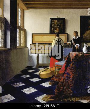 Johannes Vermeer Lady at the Virginal with a Gentleman