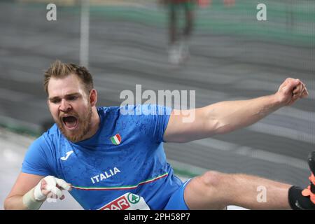 Zane WEIR of Italy  Shot Put Men Final during the European Athletics Indoor Championships 2023 on March 4 2023 at Atakoy Arena in Istanbul, Turkey - Photo Laurent Lairys / DPPI Stock Photo