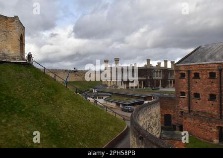 Lincoln Castle and Gaol, Lincolnshire, England, UK Stock Photo