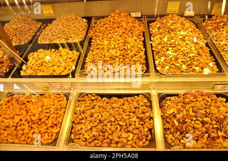 Elegant shop selling chocolates and nuts, Amman, Jordan Stock Photo