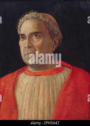 Cardinal Ludovico Scarampi Mezzarota called Ludovico Trevisano circa 1459  by Andrea Mantegna Stock Photo