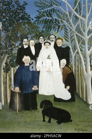 The Wedding Party Circa 1905 by Henri Rousseau Stock Photo