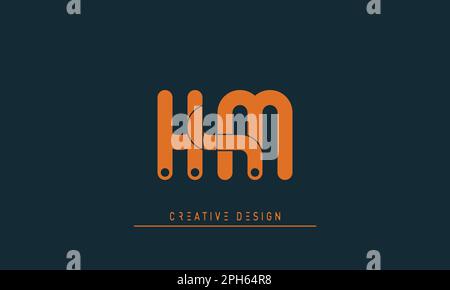 Alphabet letters Initials Monogram logo HN , NH Stock Vector