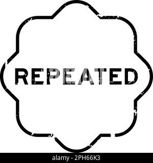 Grunge black repeated word rubber seal stamp on white background Stock ...