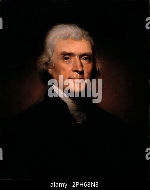 Thomas Jefferson 1800 by Rembrandt Peale Stock Photo