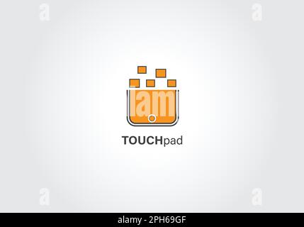 Digital technology logo template. Mobile phone and tablet vector design. Stock Vector