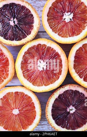 Abstract background of citrus slices. Close-up. Studio photography. Stock Photo