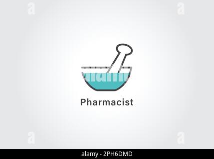 pharmacist vector logo design template Stock Vector