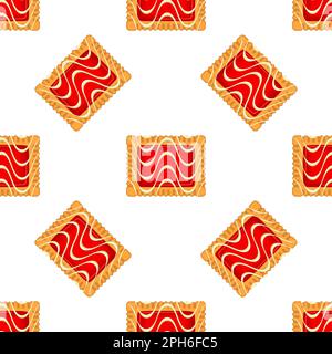 Pattern homemade cookie different taste in pastry biscuit, pattern cookie consist of collectible natural tasty food biscuit it pastry accessory, patte Stock Vector