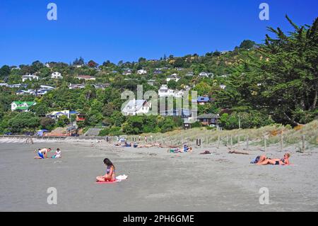 Tahunanui Beach, Nelson, Nelson Region, South Island, New Zealand Stock Photo