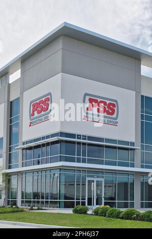 Houston, Texas USA 03-19-2023: PSS Industrial Group office building exterior in Houston, TX. Distributor of oil and gas pipeline construction needs. Stock Photo