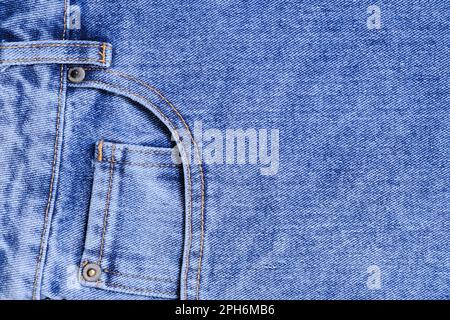 Background denim pants with pocket, jeans texture Stock Photo