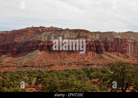 Mummy Cliff in Capitol Reef National Park, Utah, USA Stock Photo