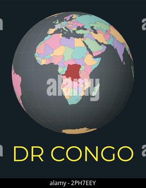 Africa with highlighted Congo map. Vector Illustration Stock Vector ...