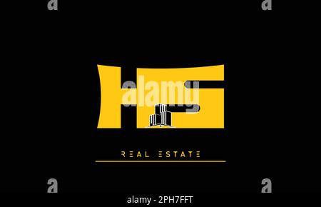 Real Estate letters Initials Monogram logo HS , SH Stock Vector