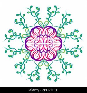 Fantasy flowers in retro, vintage, jacobean embroidery style. Element for design. Vector illustration. Stock Vector