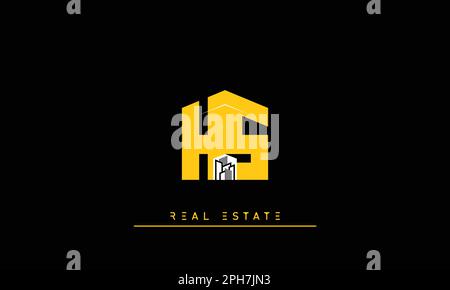 Real Estate letters Initials Monogram logo HS , SH Stock Vector