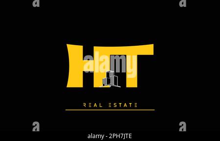 Real Estate letters Initials Monogram logo HT , TH Stock Vector
