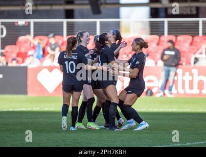 Washington, US, March 26th 2023 Trinity Rodman (2 Spirit) during the  National Womens Soccer League game between Washington Spirit and OL Reign  at Audi Field in Washington DC (Georgia Soares/SPP) Credit: SPP