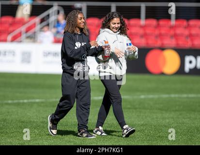 Washington, US, March 26th 2023 Trinity Rodman (2 Spirit) during the  National Womens Soccer League game between Washington Spirit and OL Reign  at Audi Field in Washington DC (Georgia Soares/SPP) Credit: SPP