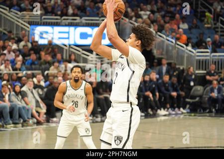 Brooklyn Nets Forward Cameron Johnson (2) Drives Past Los Angeles ...